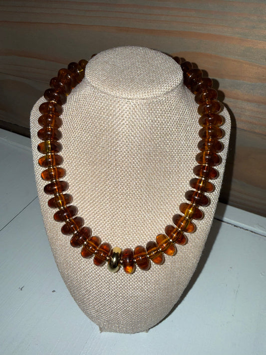 Amber Beaded Necklace