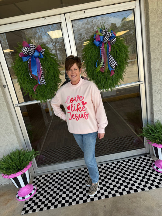 Love Like Jesus Mock Neck Sweatshirt