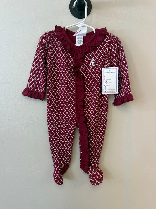 Bama Lattice Footed Onesie