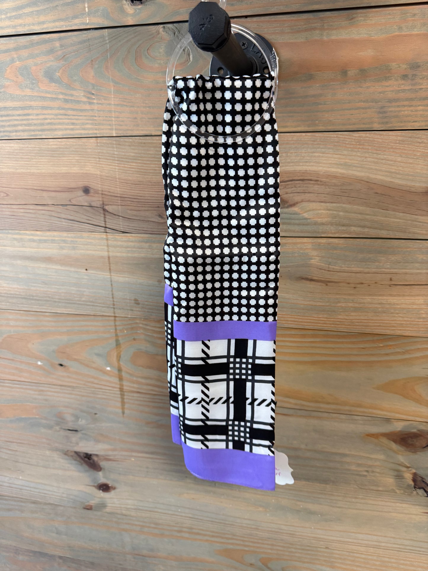 The Karla Scarf-black/white/purple
