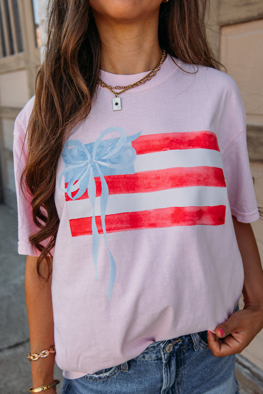 Flag/Bow Graphic Tee