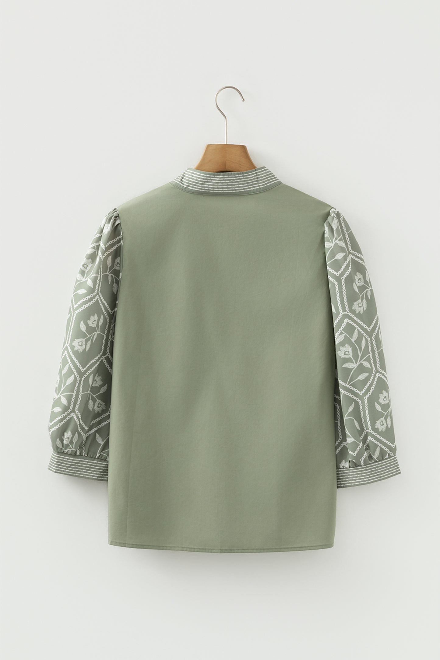 Green Patchwork Blouse