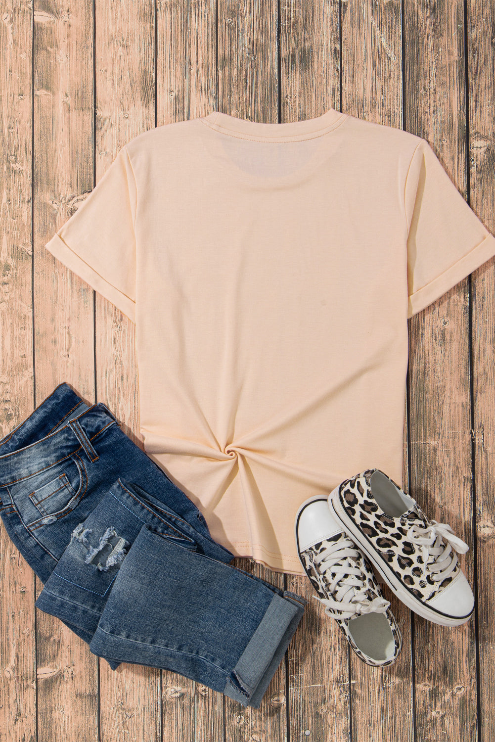 Khaki Fall Floral Pumpkin Print Casual Graphic T Shirt