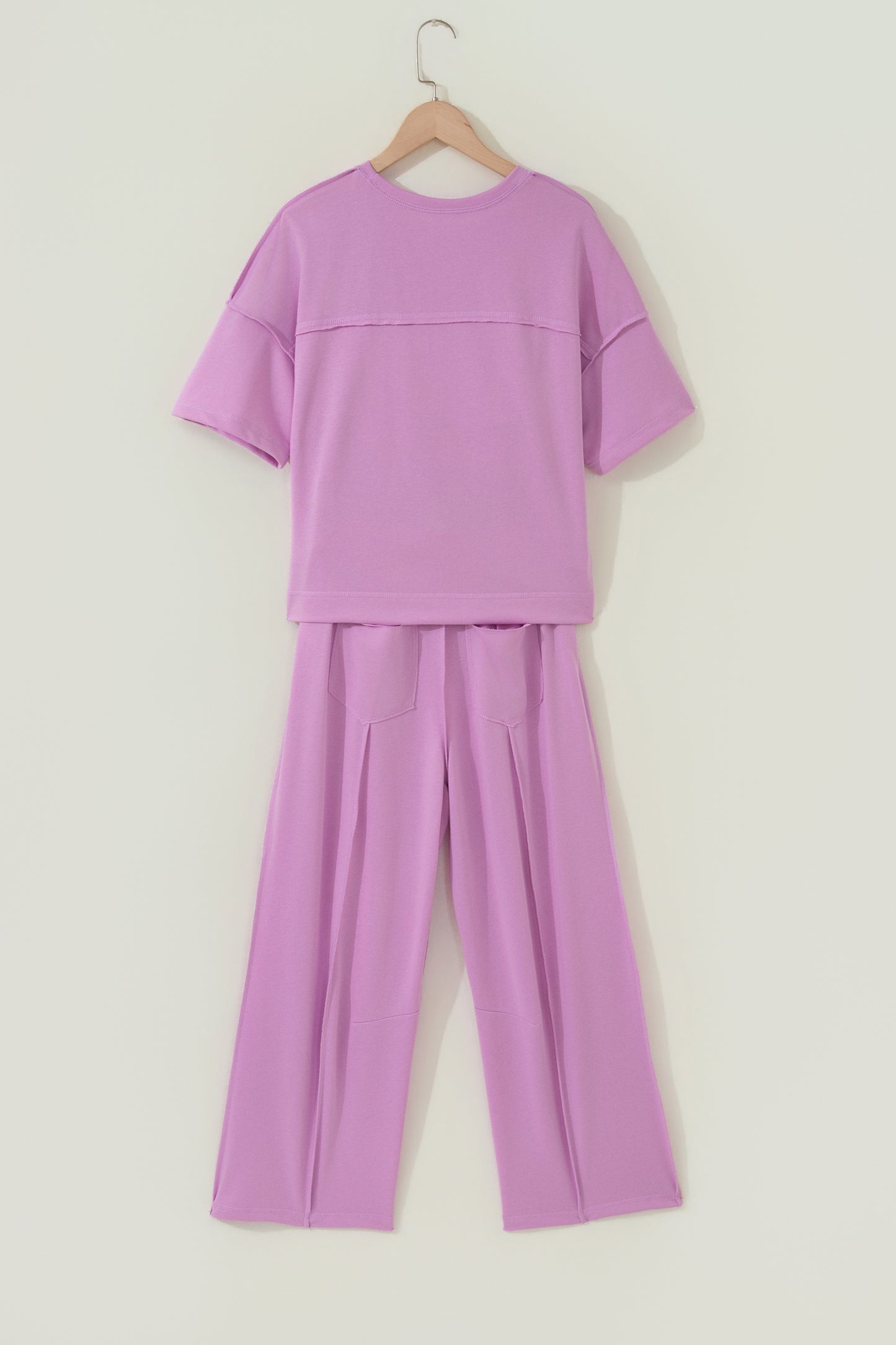 Racing Red Drop Shoulder Boxy Tee and Barrel Pants Set